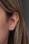 Heliophilia Silver Pendientes de Plata de Ley 925 con Oro Rosa y Circón